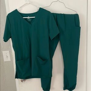 Jewel Green Jogger Scrub Set